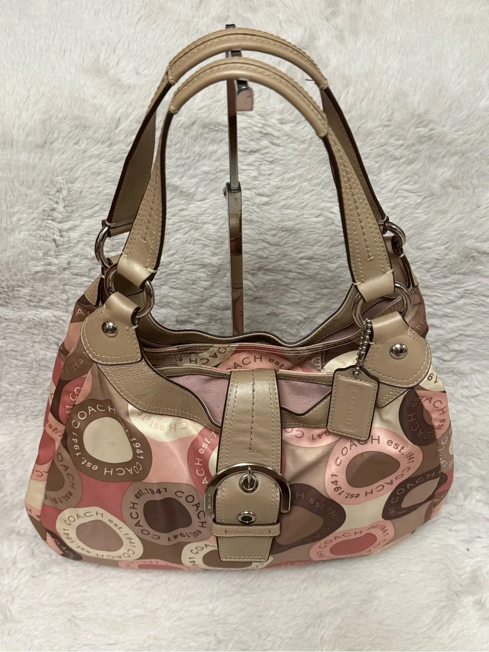 Coach Soho Optic Print  “Snaphead” Sateen Hobo